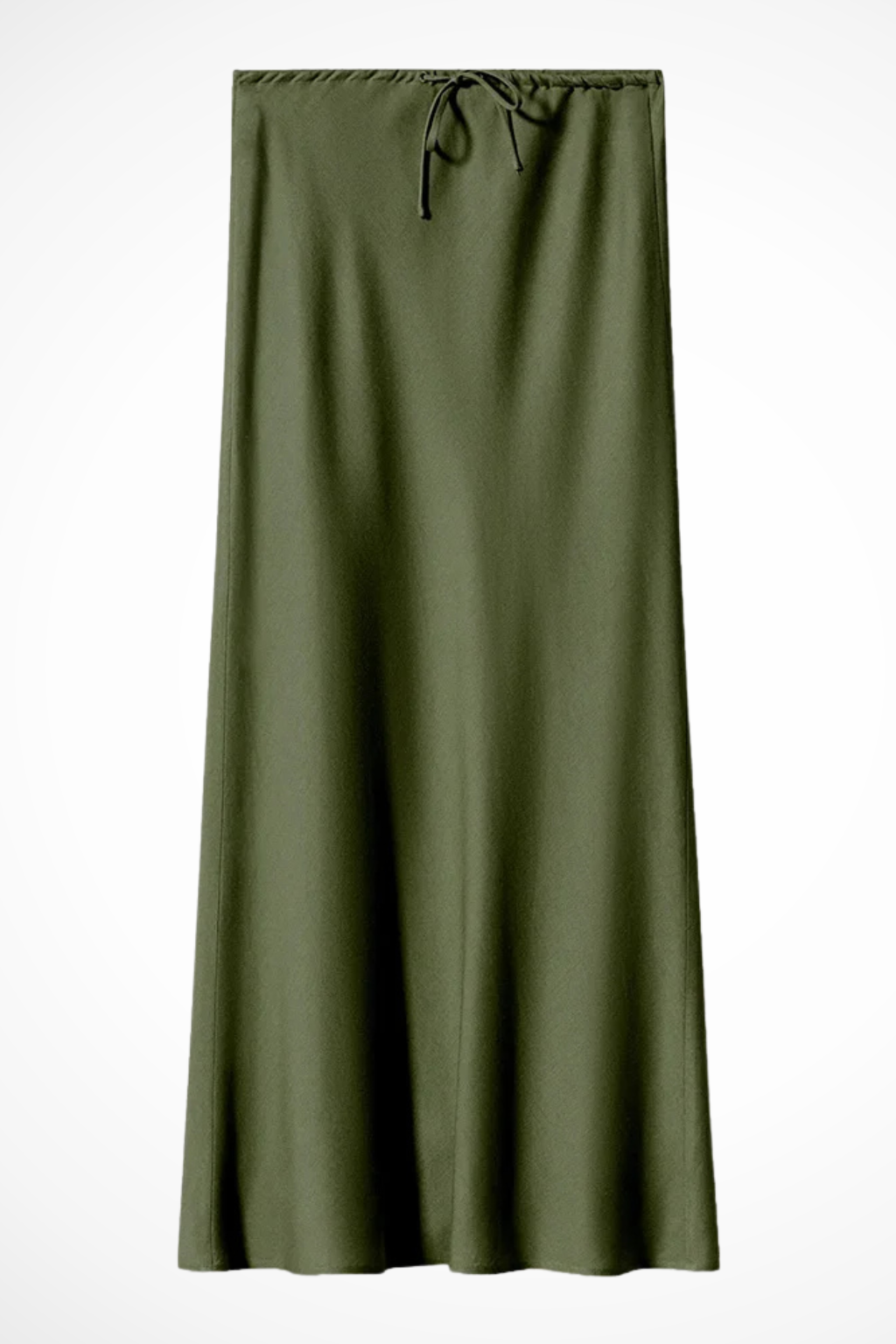 High Waist Satin Maxi Skirt with Tiered Panels – Elegant Fit