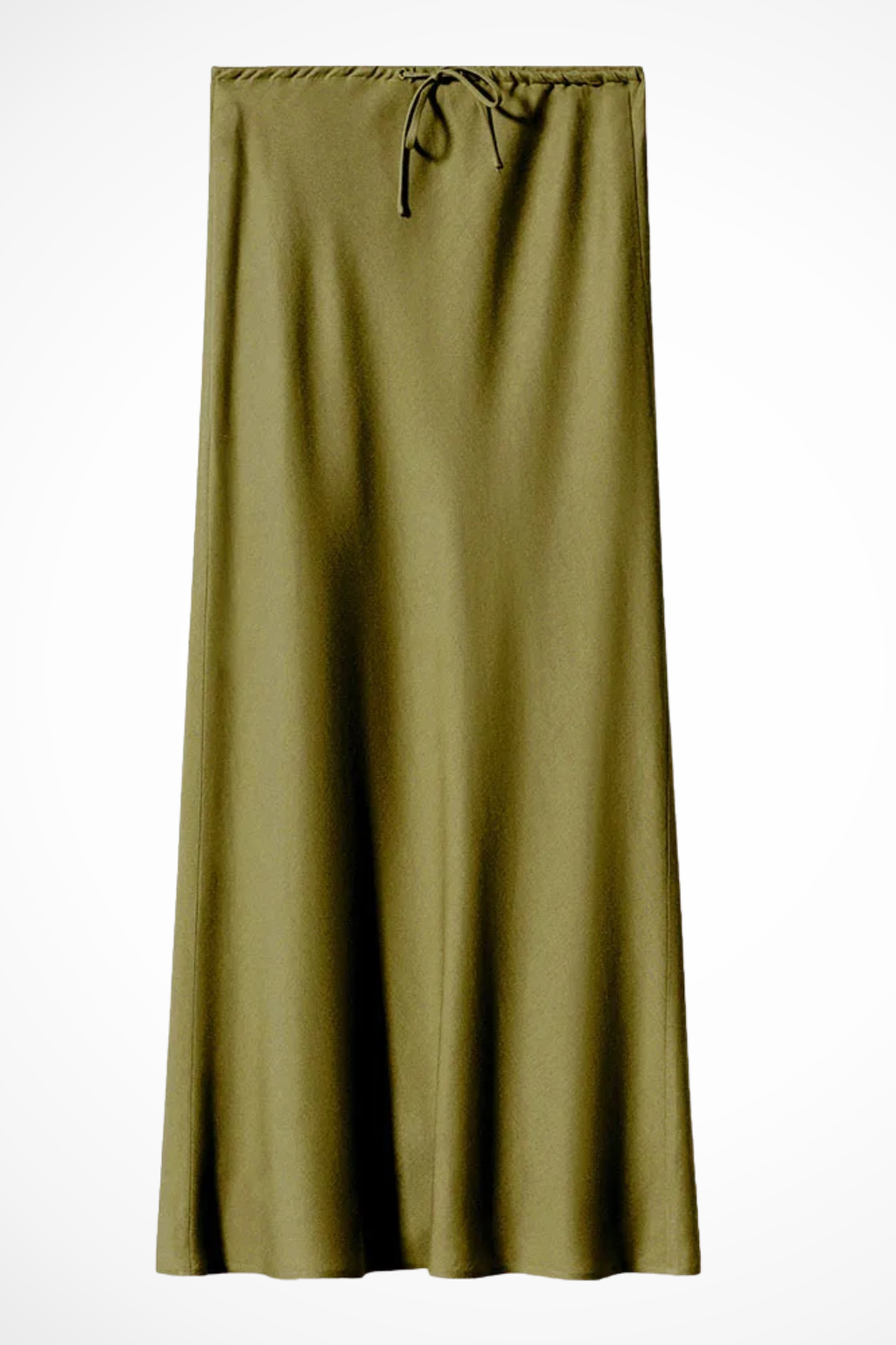 High Waist Satin Maxi Skirt with Tiered Panels – Elegant Fit