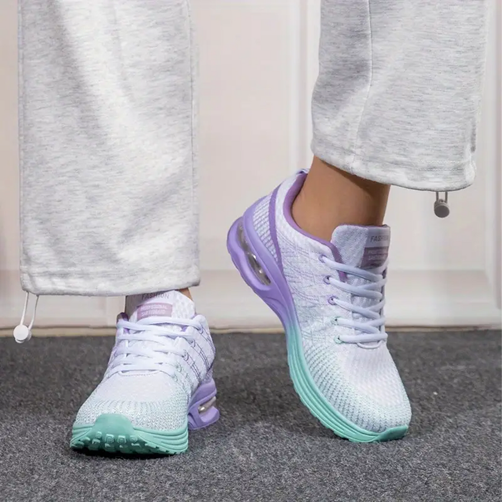 Orthopedic Walking Shoes for Women in Violet Turquoise Comfort Style