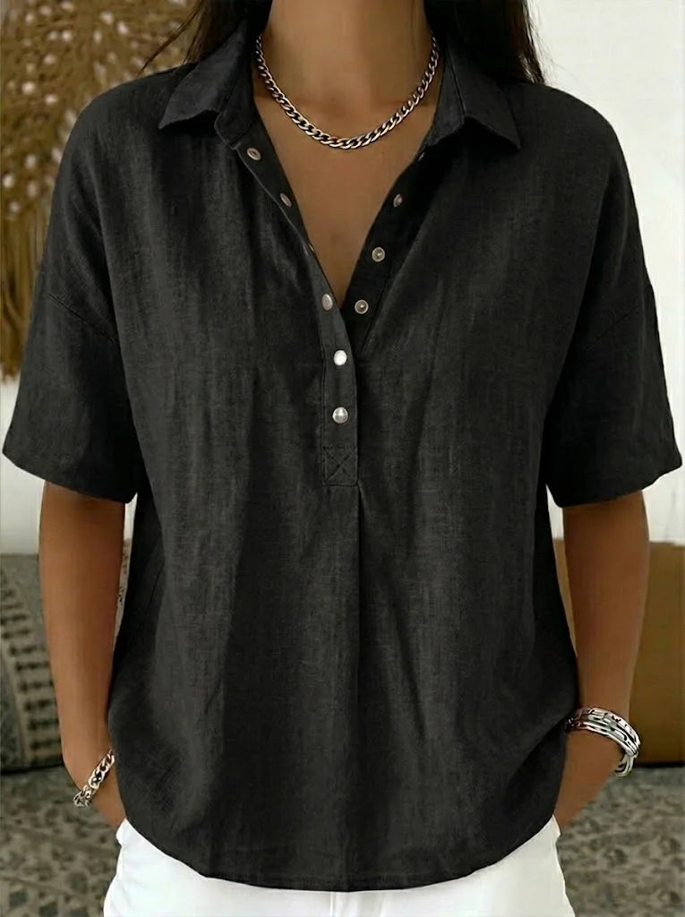 Casual Collared Button-Up Shirt for Effortless Everyday Style