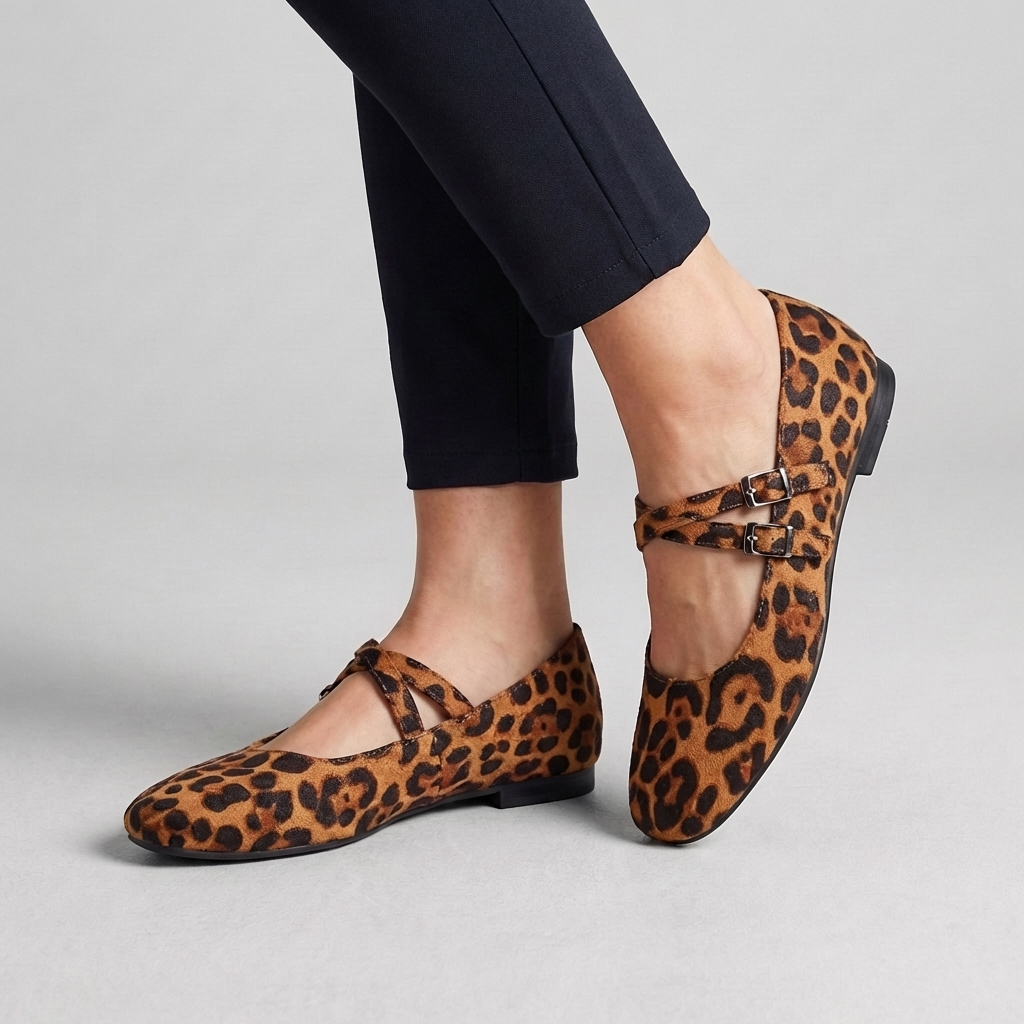 Double Strap Mary Jane Flats – Vintage Casual Comfort Walking Shoes