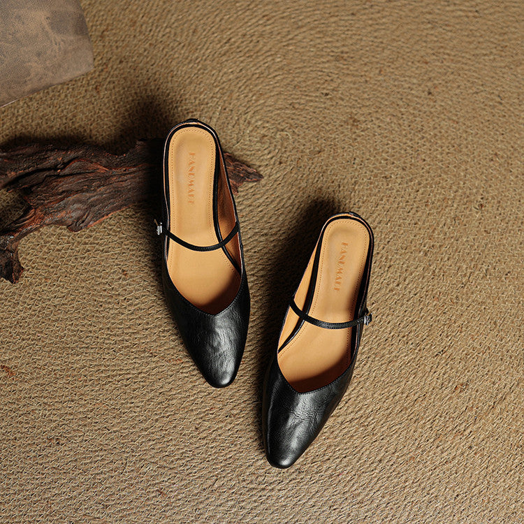 Leather Slip-On Mules for Women – Hannah