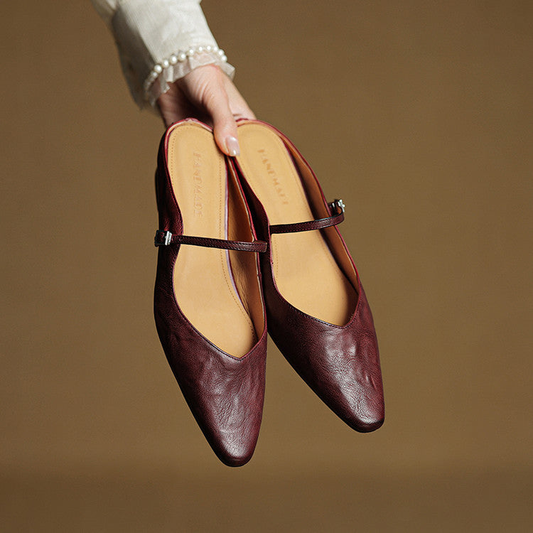 Leather Slip-On Mules for Women – Hannah