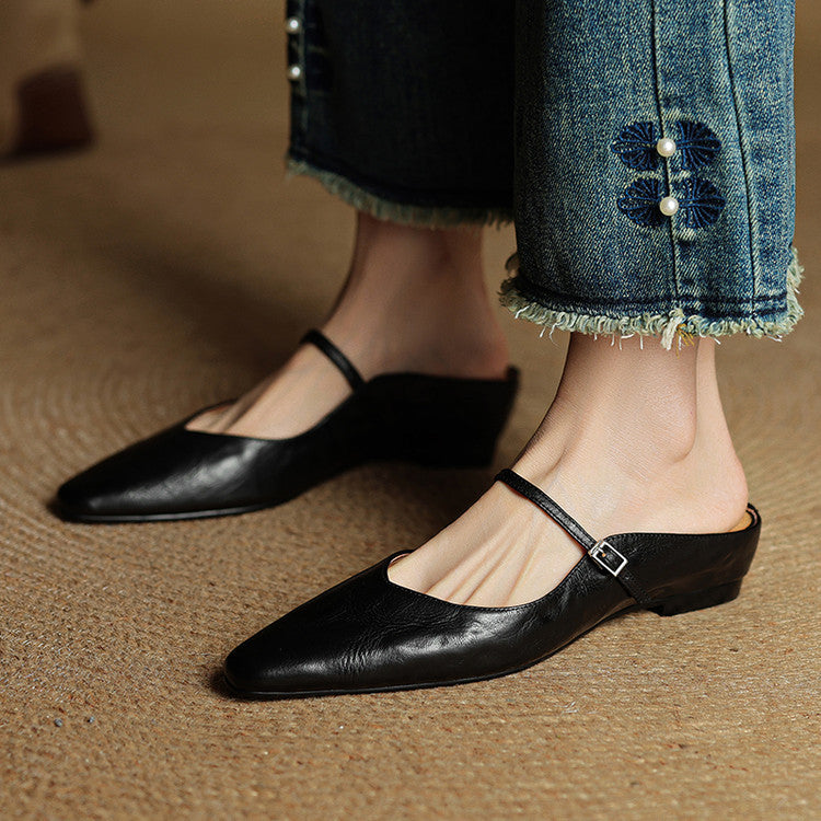 Leather Slip-On Mules for Women – Hannah