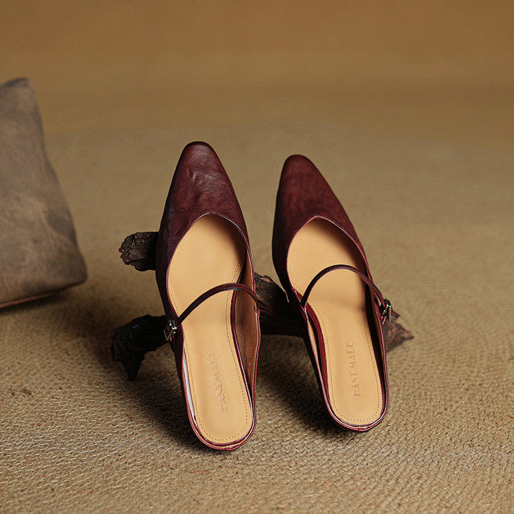 Leather Slip-On Mules for Women – Hannah