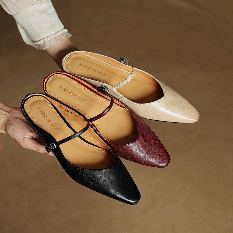 Leather Slip-On Mules for Women – Hannah
