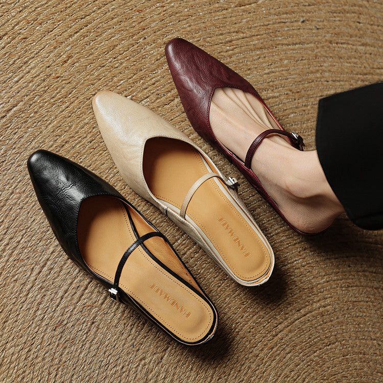 Leather Slip-On Mules for Women – Hannah