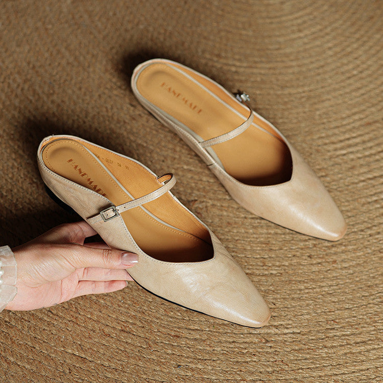 Leather Slip-On Mules for Women – Hannah