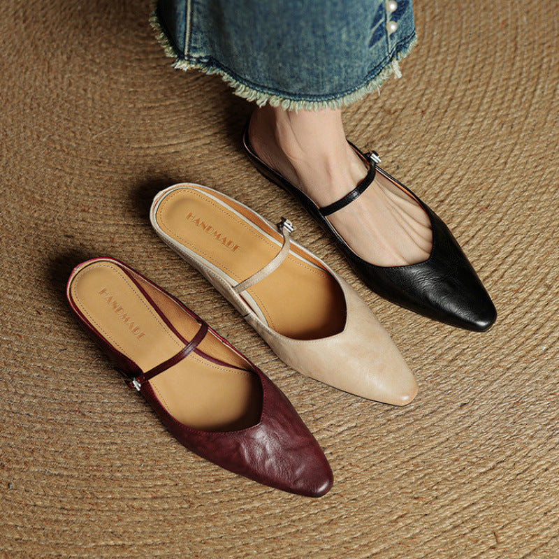 Leather Slip-On Mules for Women – Hannah