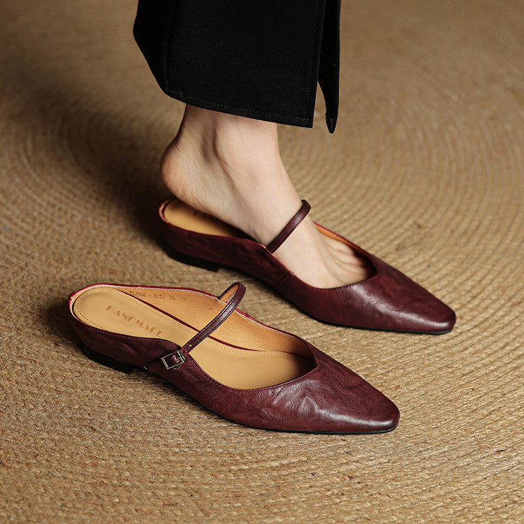 Leather Slip-On Mules for Women – Hannah