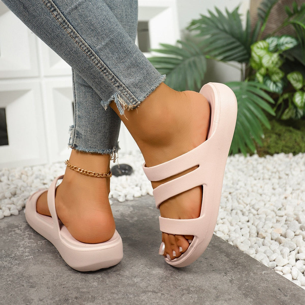 Strappy Summer Sandals with Cushioned Sole – Lightweight and Chic