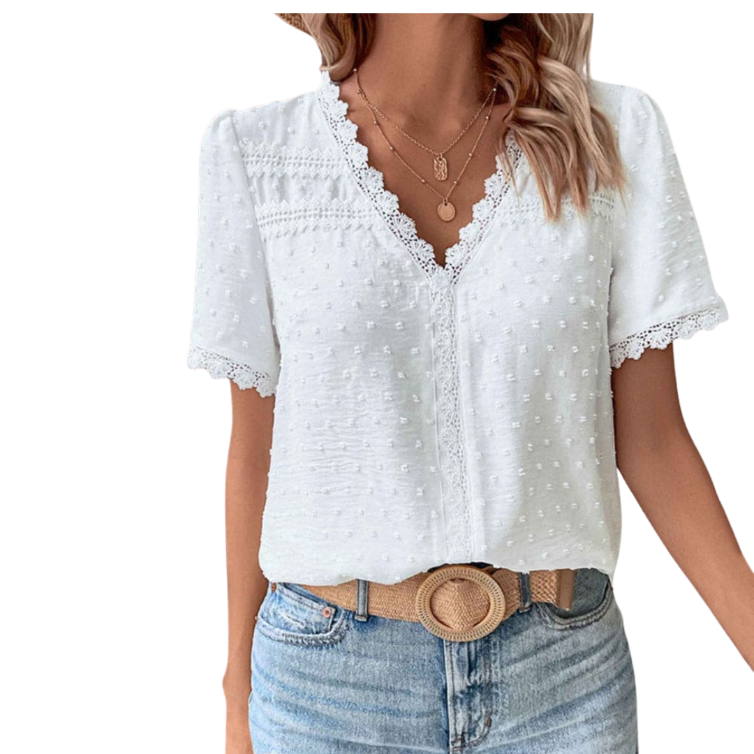 Romy Short Sleeve V-Neck Top