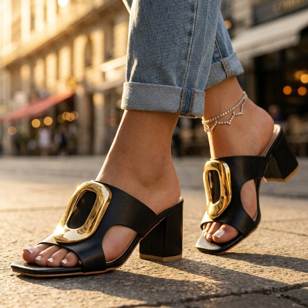 Cushioned Slide Heels for Women – Savannah