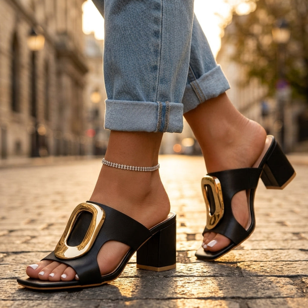 Cushioned Slide Heels for Women – Savannah