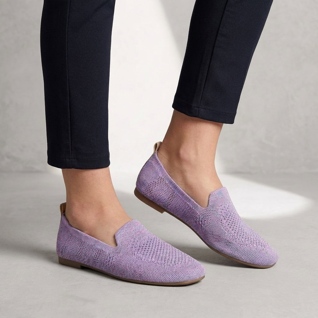 Breathable Knit Loafers – Lightweight Casual Comfort Walking Flats