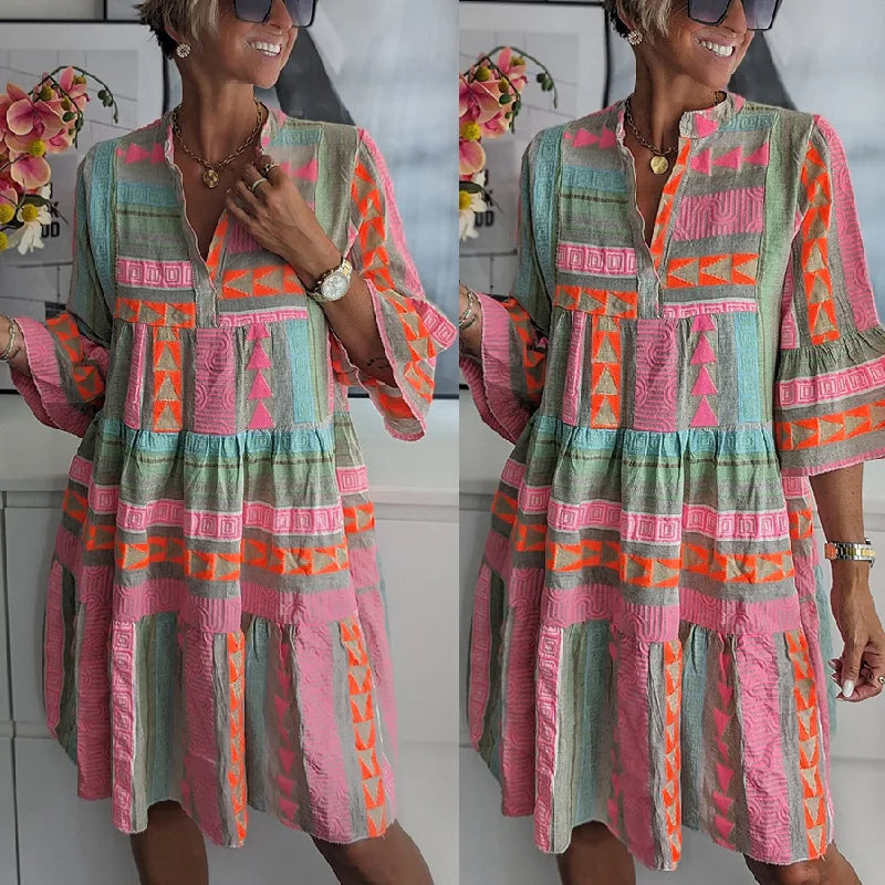 Dominique | Elegant Summer Midi Dress