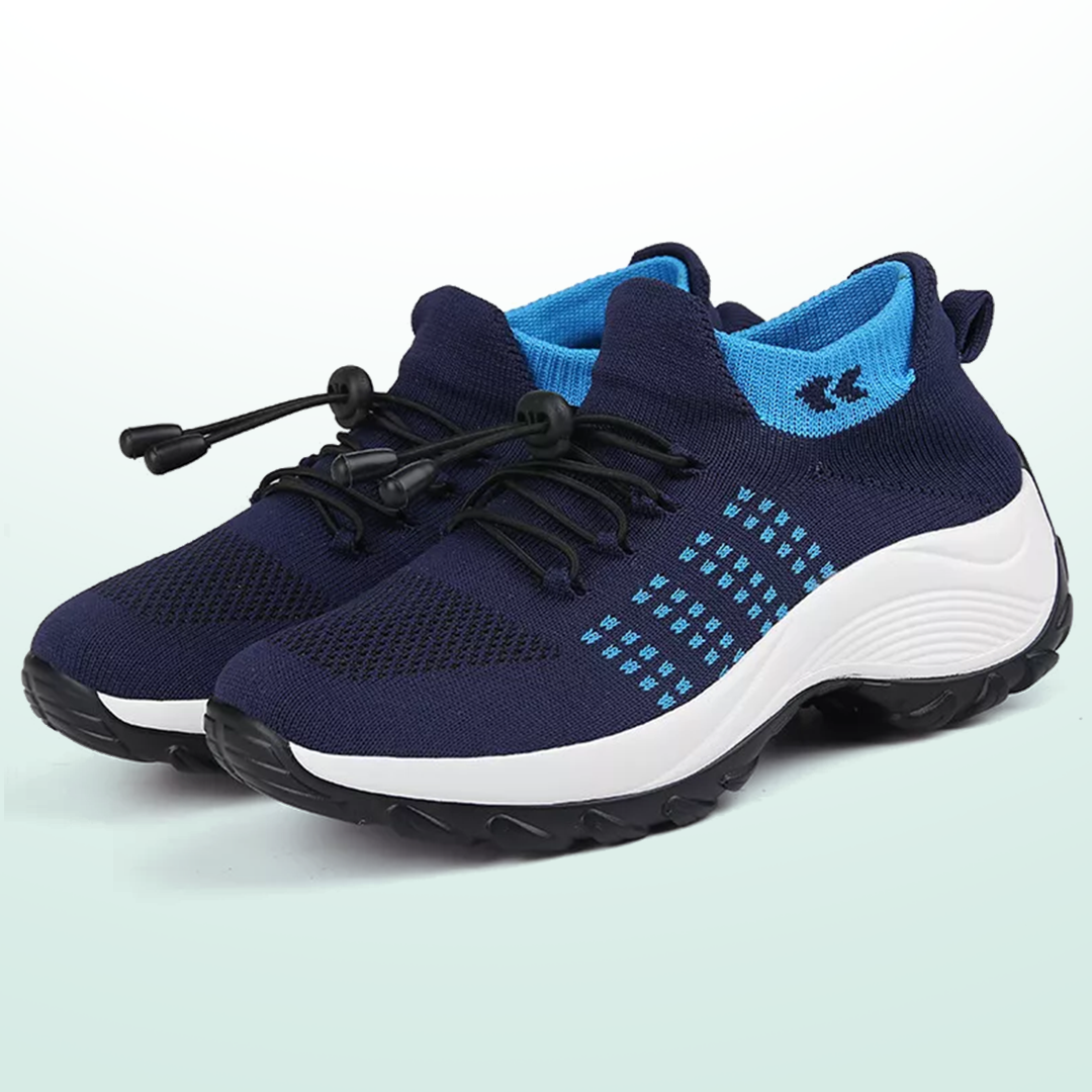 Navy Blue Orthopedic Walking Shoes for All-Day Comfort and Style