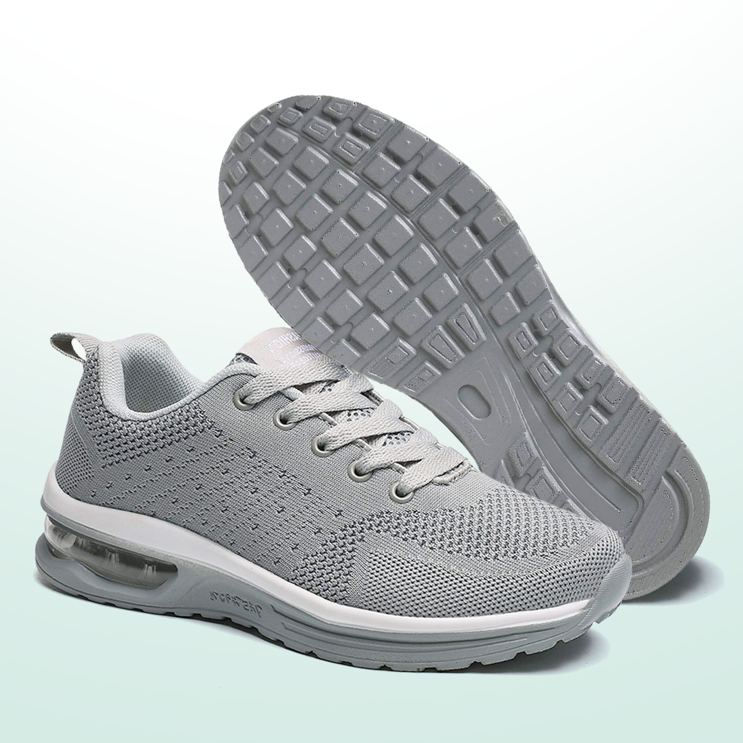 All Gray Orthopedic Walking Sneakers for Effortless Everyday Style