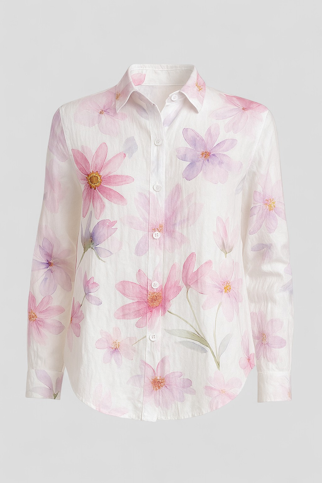 Women's Blouse with a Unique, Colorful Print