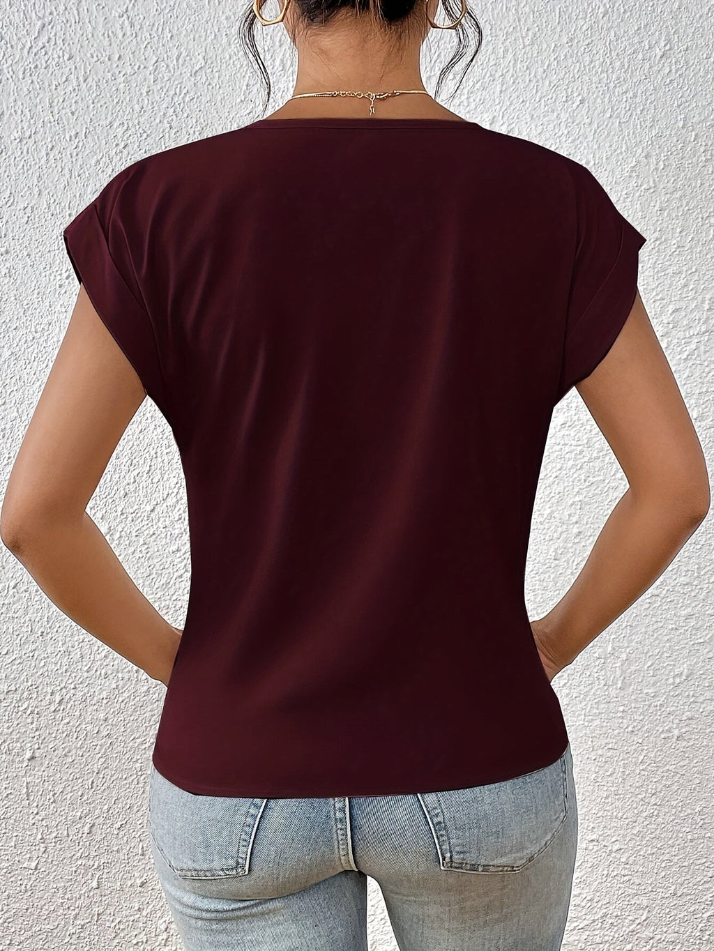 The Sophia Blouse — Flowing V-Neck in Lightweight fabric