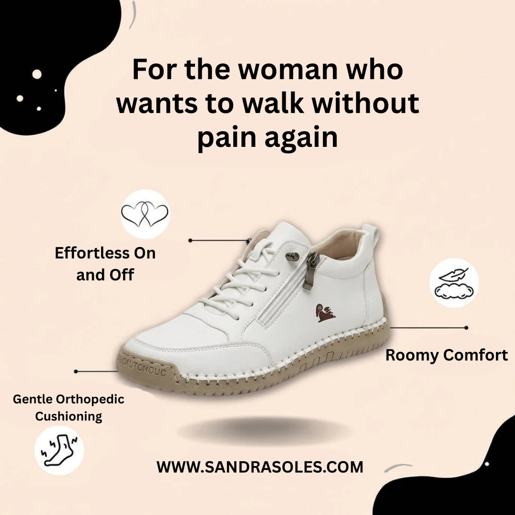 Orthopedic Walking Sneakers with Easy Side Zipper Closure