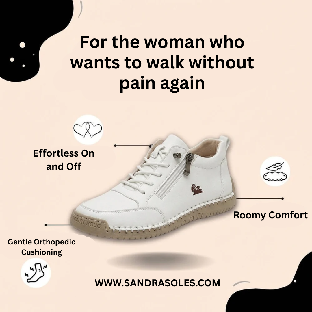 Orthopedic Walking Sneakers with Easy Side Zipper Closure