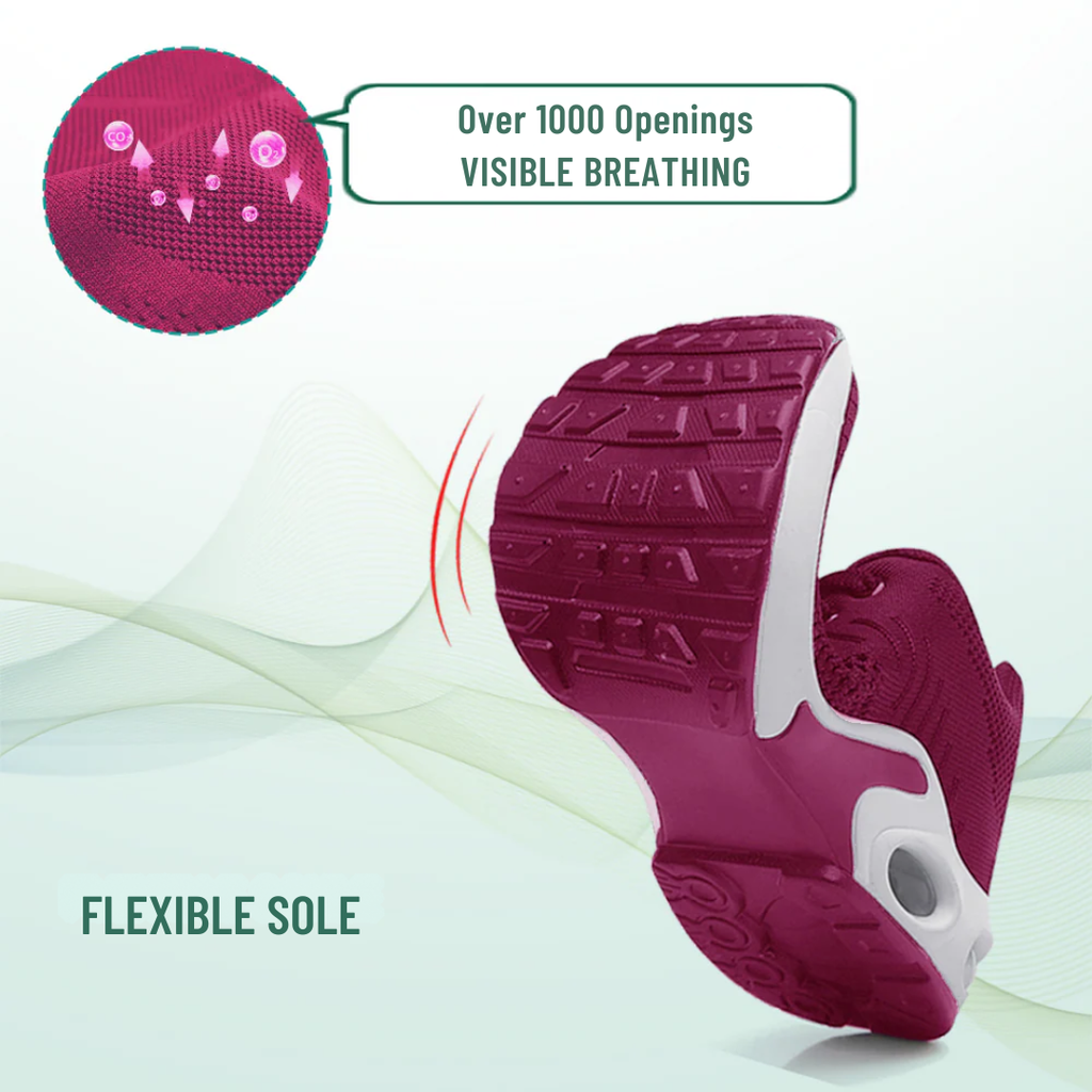 Purple Orthopedic Walking Sneakers for All-Day Comfort