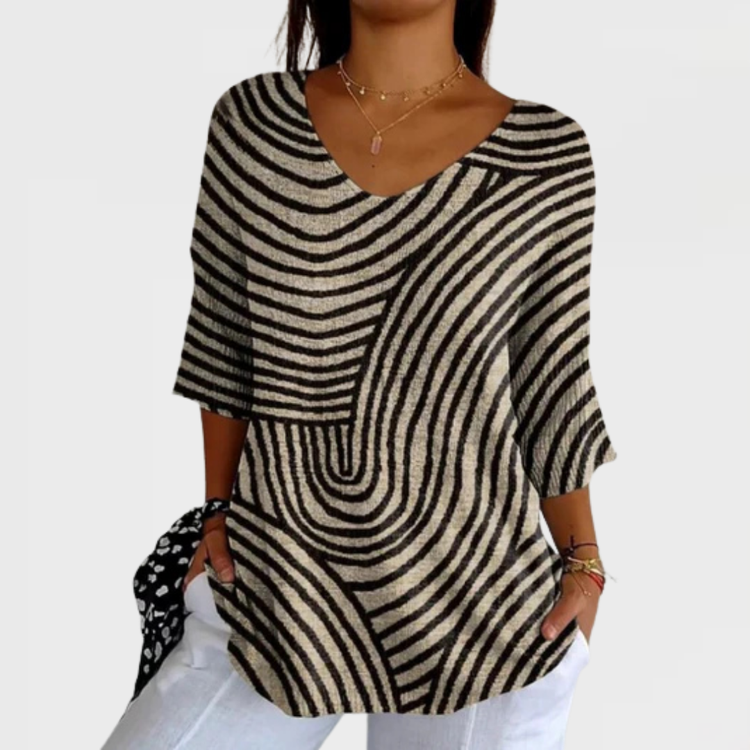 Retro Geometric Art Pullover: Timeless Style with Artistic Flair