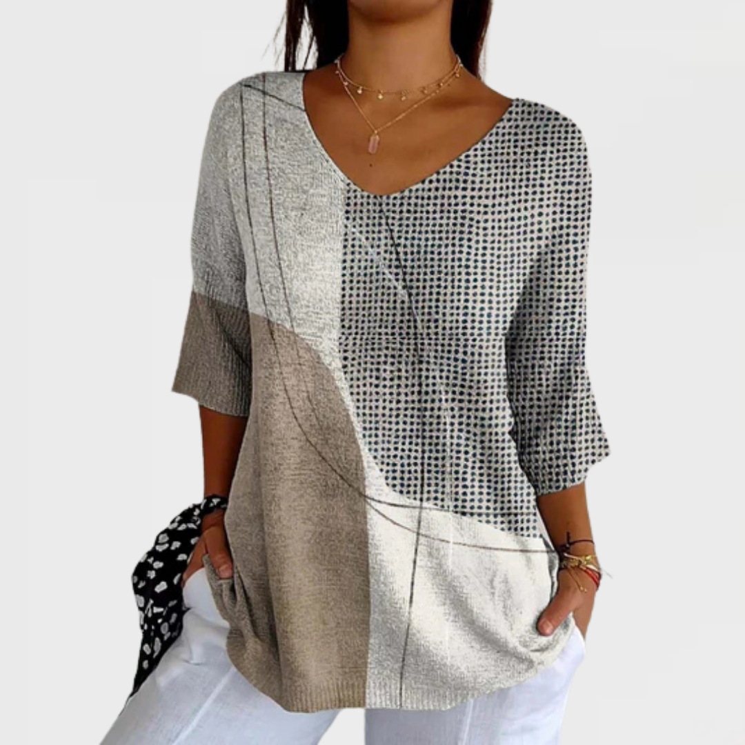 Abigail Geometric Pullover Artful Everyday Style