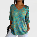 Evelyn | Women's Retro Art Print Casual Pullover Knit