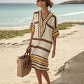 Janelle – Relaxed Striped Kaftan Dress