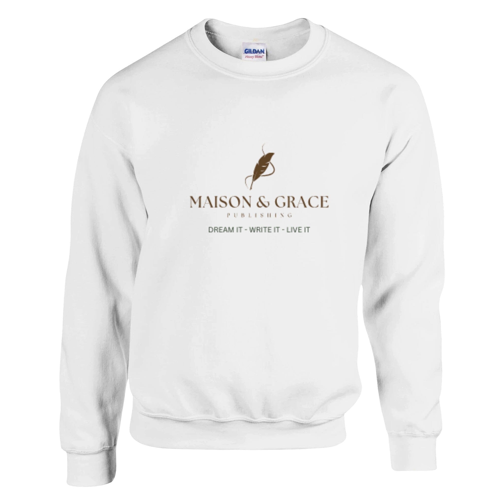 Classic Unisex Crewneck Sweatshirt | Gildan® 18000 Print Material MAISON&GRACE PUBLISHING S White 