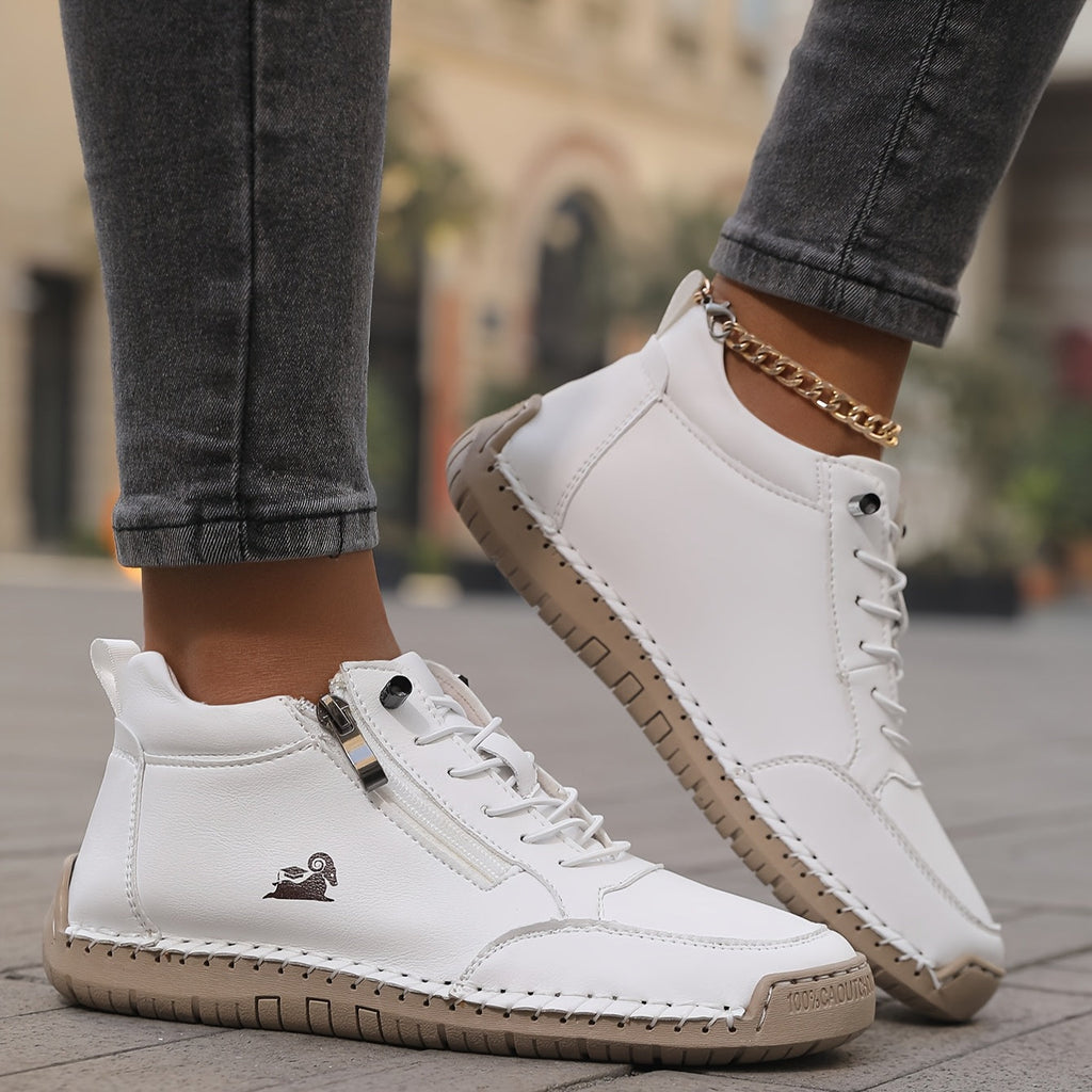 Orthopedic Walking Sneakers with Easy Side Zipper Closure