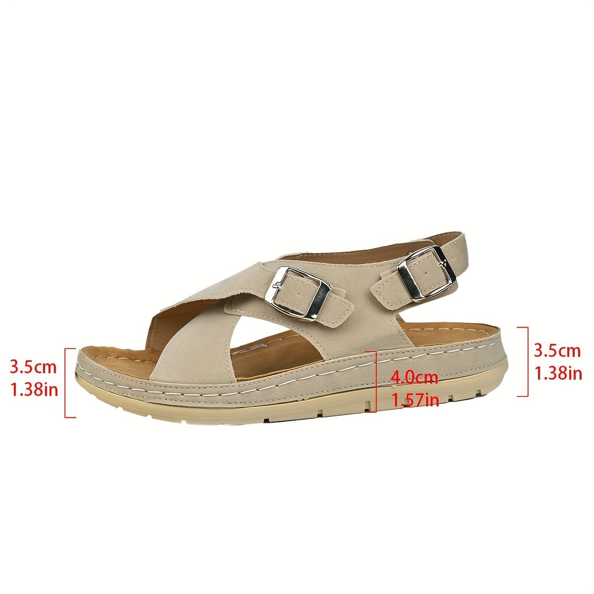 Double Buckle Platform Sandals for Women – Aurelia