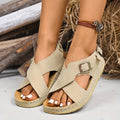 Double Buckle Platform Sandals for Women – Aurelia