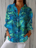 Peacock Grace Blouse: Vibrant Jewel Tones for Timeless Style