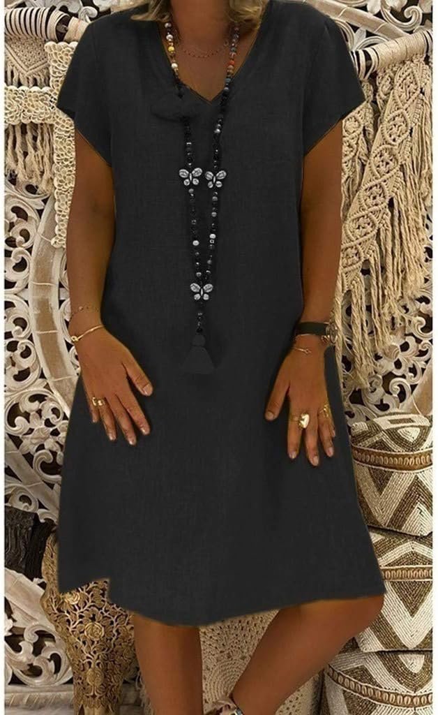 V-Neck Short Sleeve Mini Dress for Women – Beatrice
