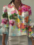 Aparecida Artistic Patchwork Blouse in Vibrant Patterns