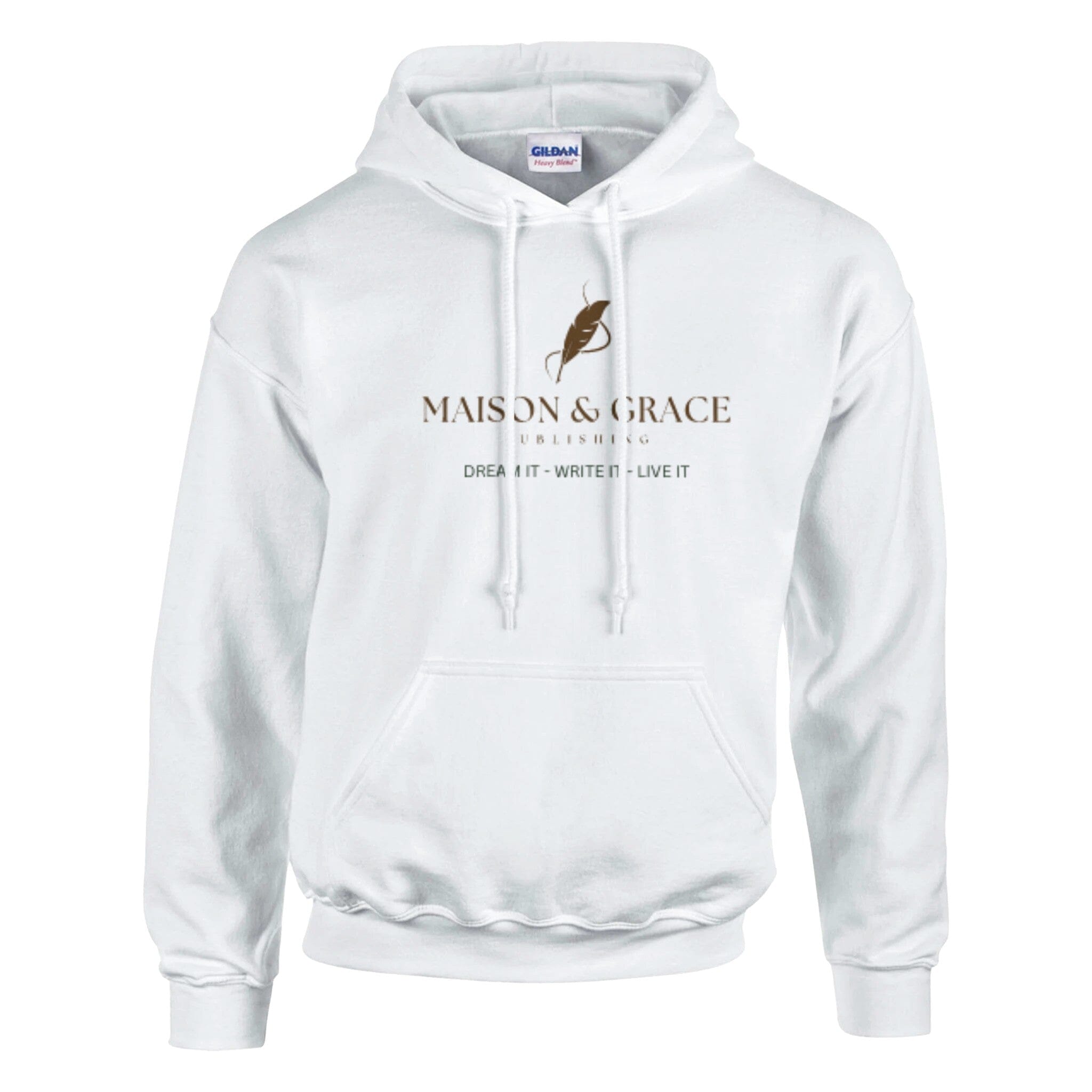 Classic Unisex Pullover Hoodie | Gildan® 18500 Print Material MAISON&GRACE PUBLISHING S White 