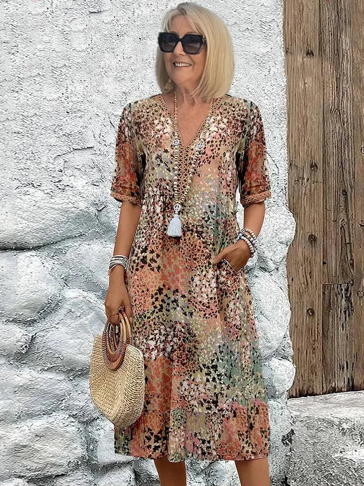 Harper - Vibrant Mid Length Dress