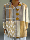 Artistic Patchwork Statement Blouse for Women