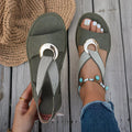 Kora Buckle Sandal - Cushioned Flat Sandal with Metal Buckle Accent for All-Day Comfort