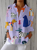 Kimber Playful Dogs Blouse