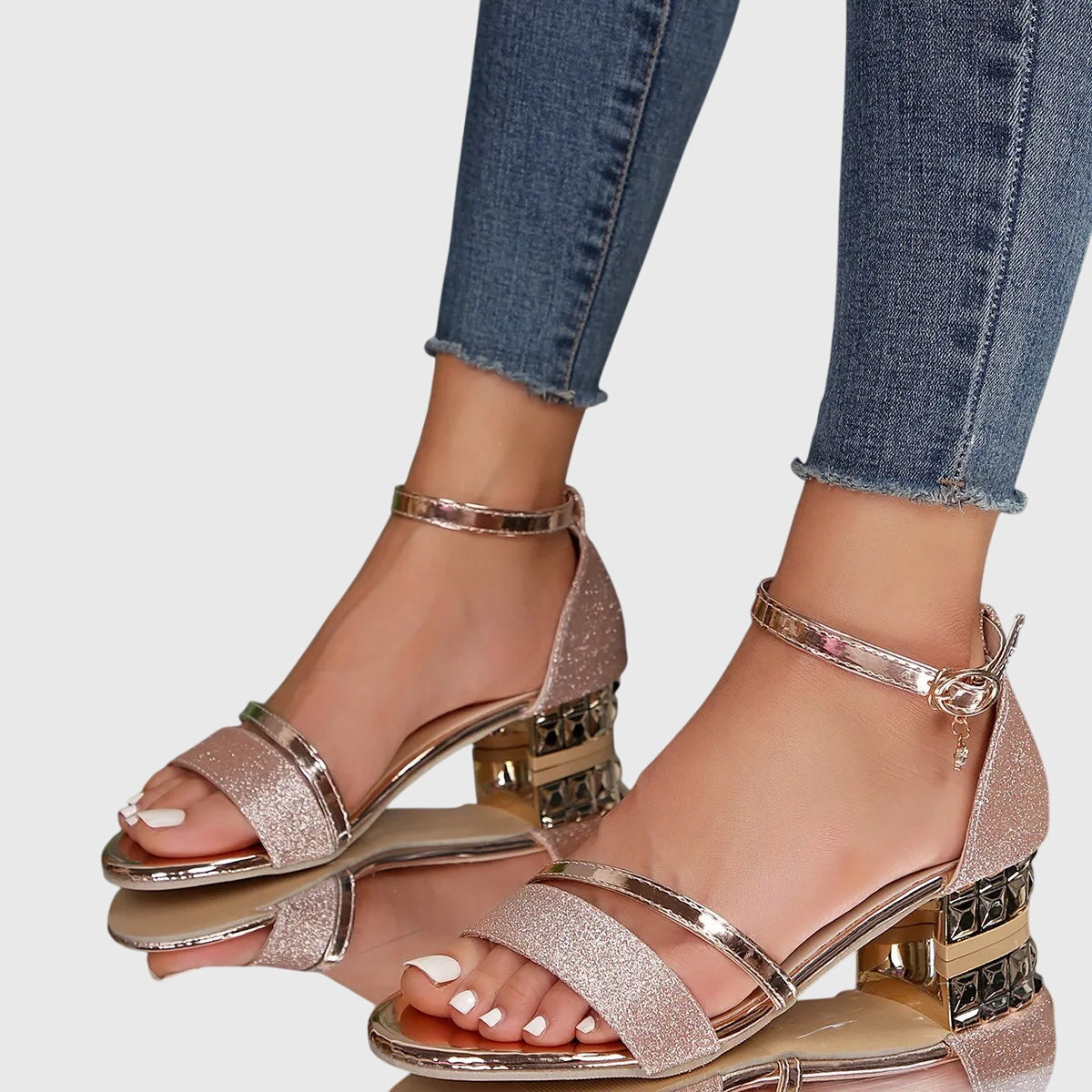 Orthopedic Heeled Sandals with Adjustable Comfort Fit