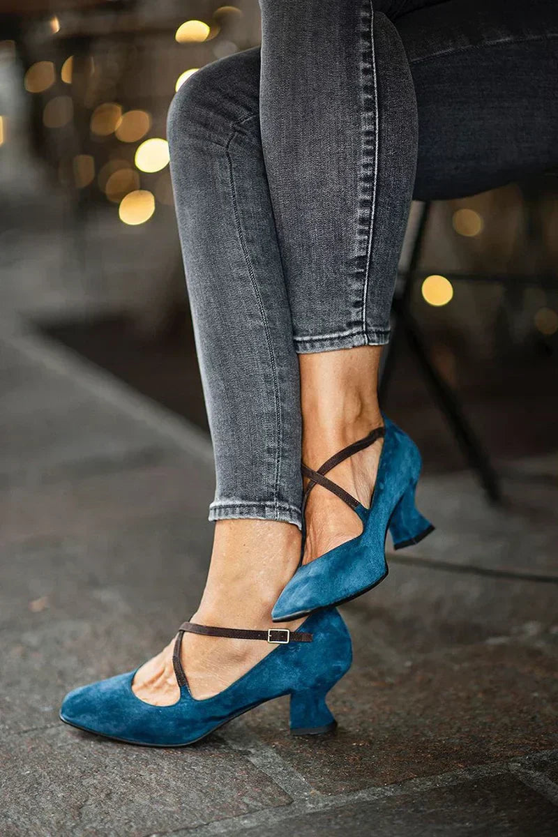 Women's Elegant Square Toe Heels