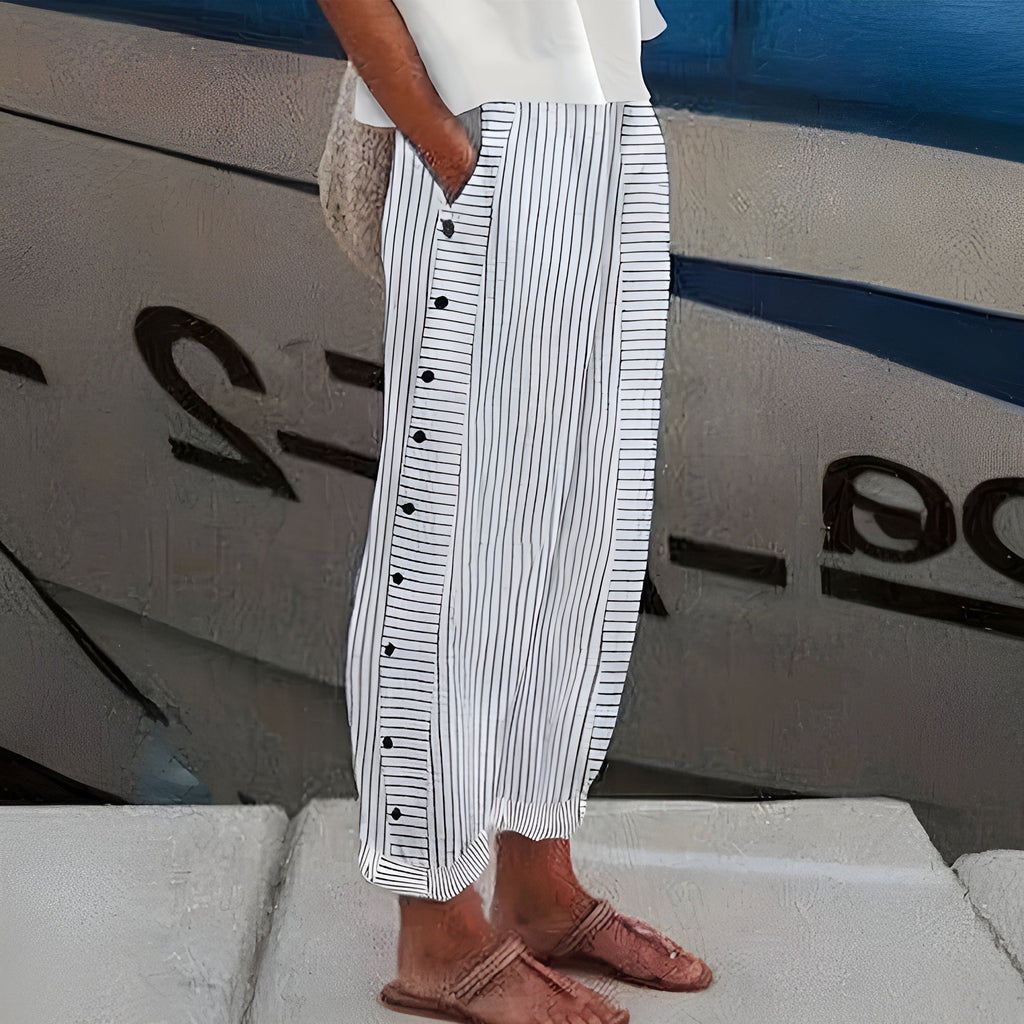 Women's Comfortable Pants with Side Pockets – Barbara