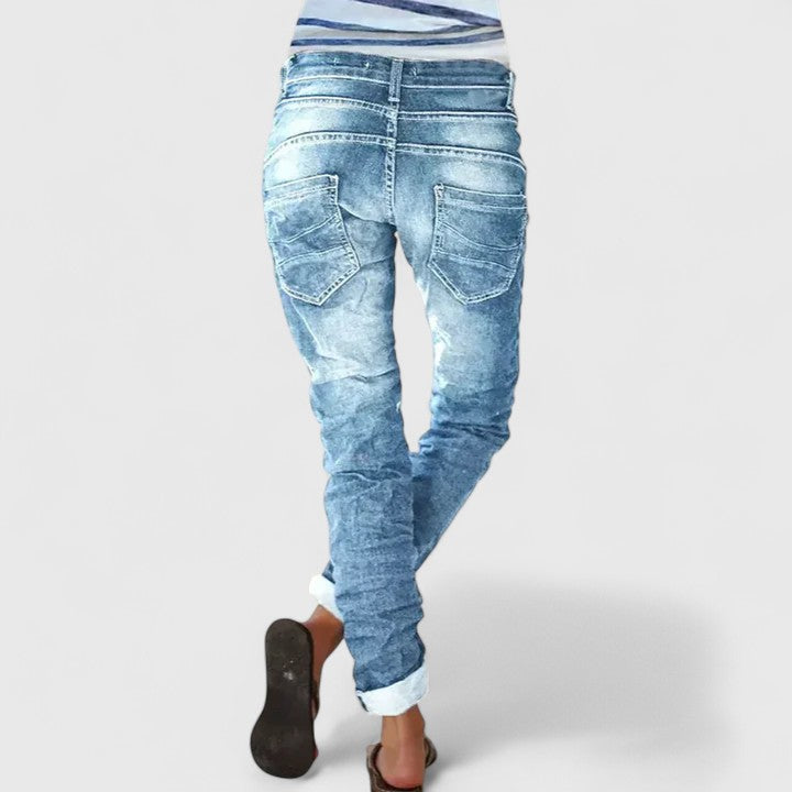 Wide Leg Distressed Jeans for Women – Marcella