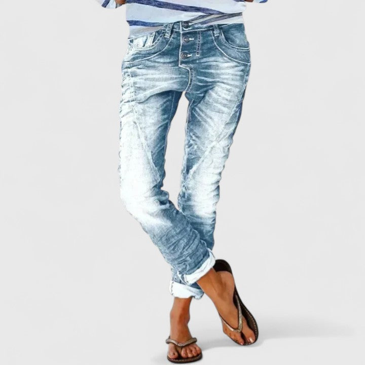 Wide Leg Distressed Jeans for Women – Marcella