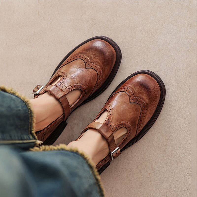 Mattea | Comfortable Vintage T-Strap Shoes