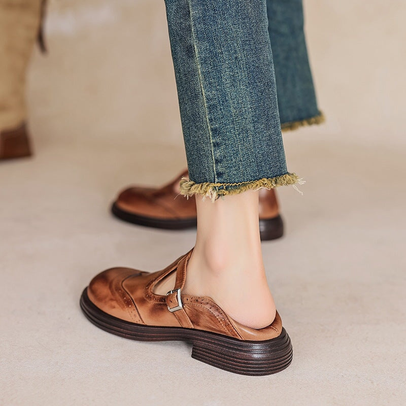 Mattea | Comfortable Vintage T-Strap Shoes